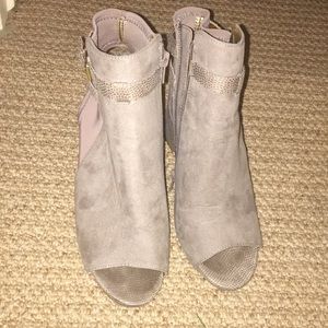 Open toe and open heel booties